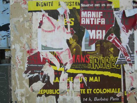 Paris, 2010. Decolonial poster vs. anti-fascist poster © Mogniss H. Abdallah